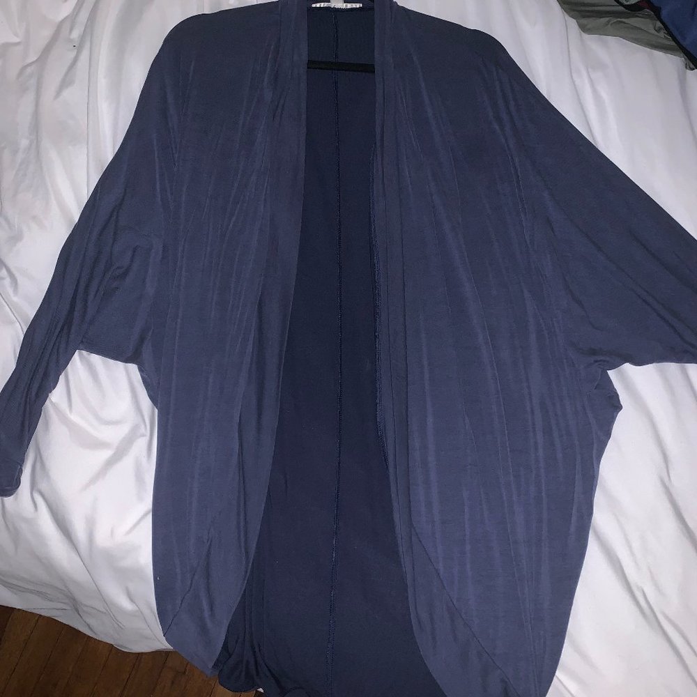 Blue Draping Cardigan